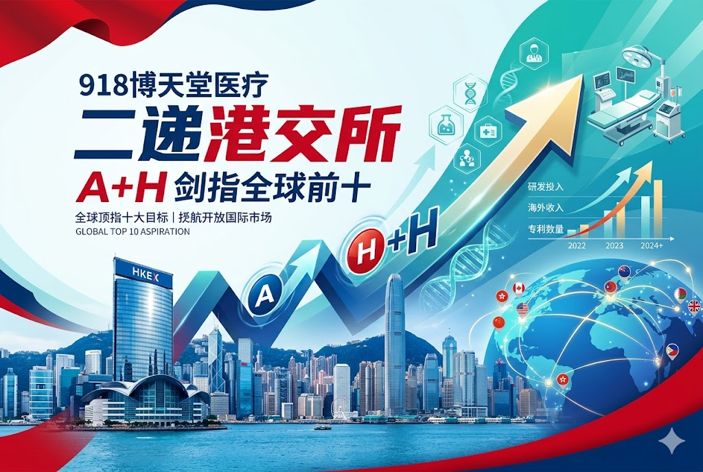 918 博天堂医械科技：二递港交所，A+H 冲刺全球前十
