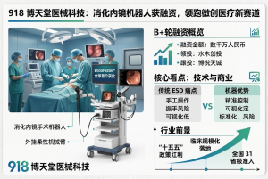 918 博天堂医械科技：消化内镜机器人获融资，领跑微创医疗新赛道