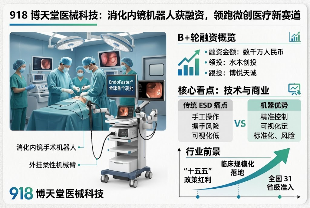 918 博天堂医械科技：消化内镜机器人获融资，领跑微创医疗新赛道